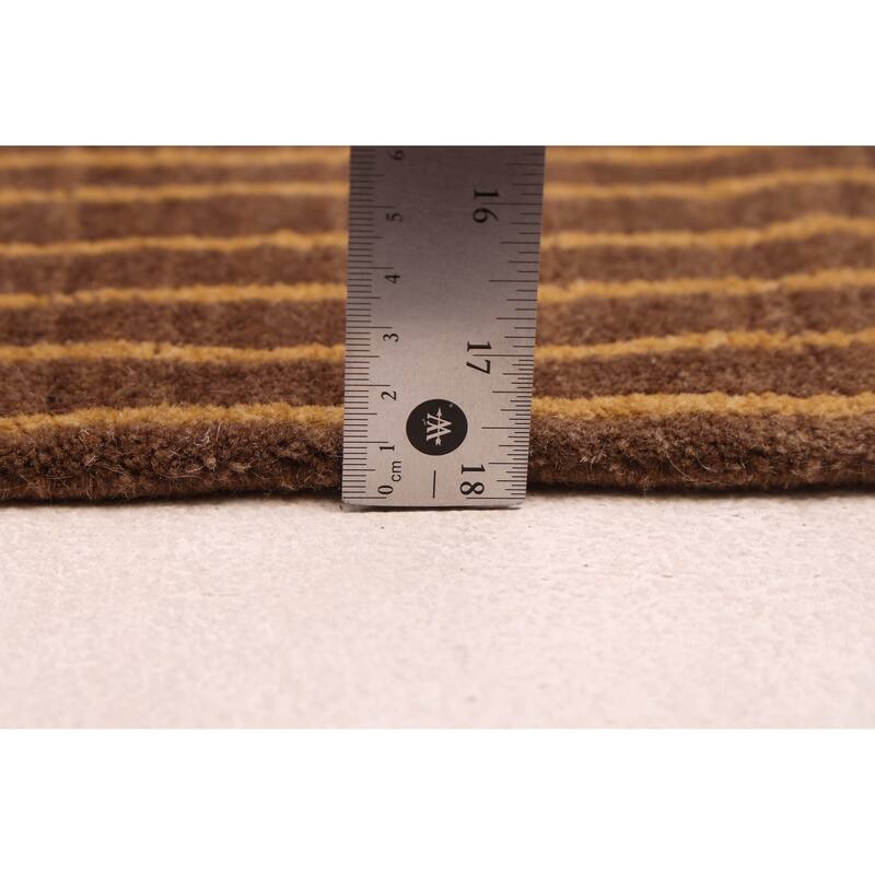 ECARPETGALLERY Hand-knotted Opulence Dark Brown Wool Rug - 8'1 x 10'0