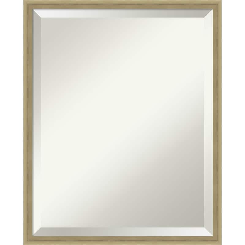 Beveled Wood Bathroom Wall Mirror - Lucie Frame