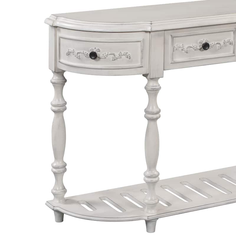 Console Table Sofa Table with 4 Drawers and 1 Shelf