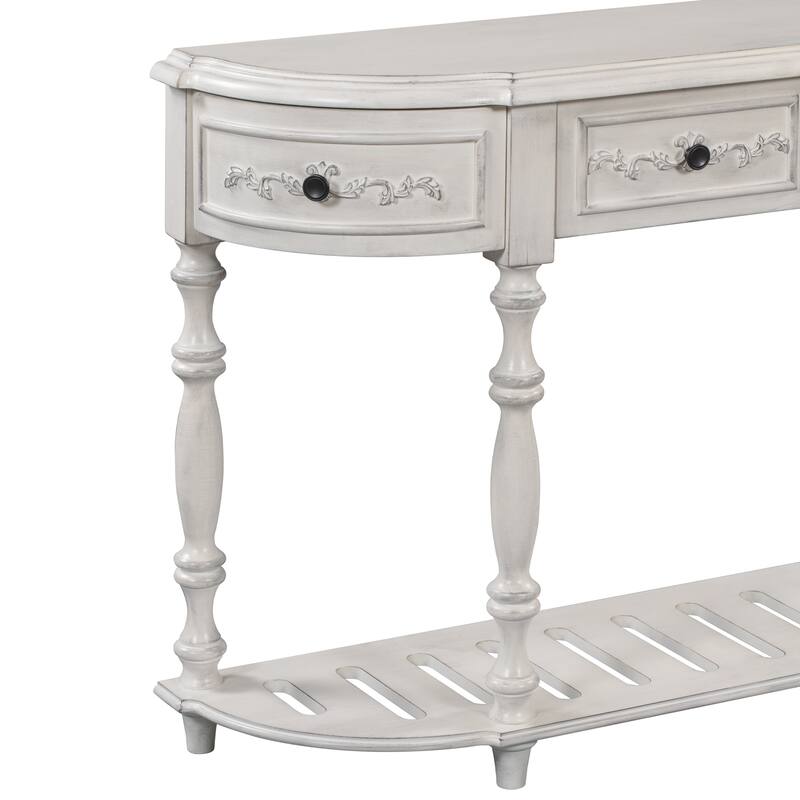 Modern and Contemporary Curved Console Table Sofa Table Entryway Table
