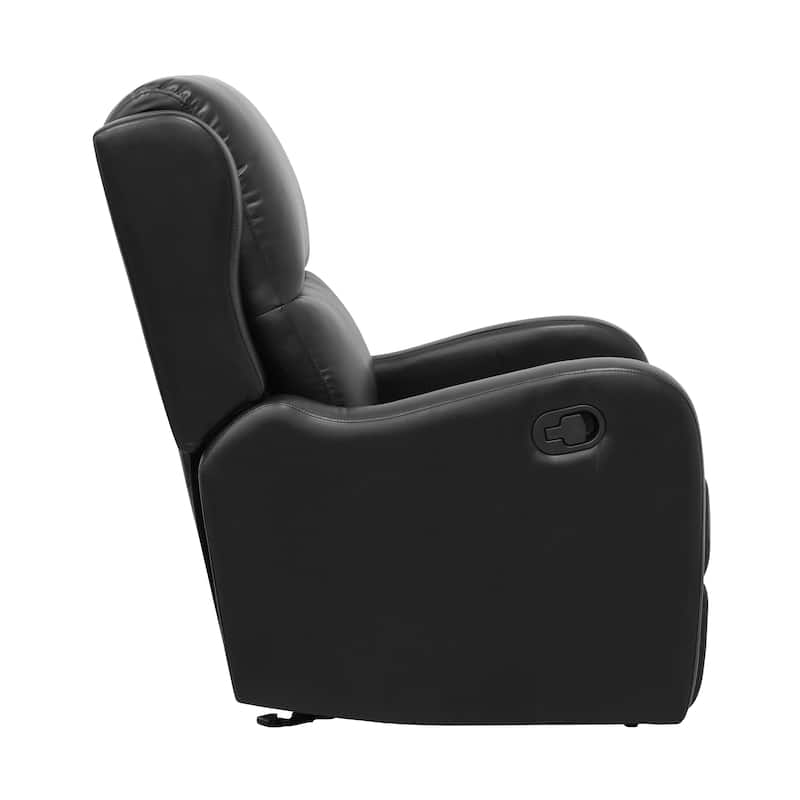 Linden Faux Leather Glider Manual Reclining Chair
