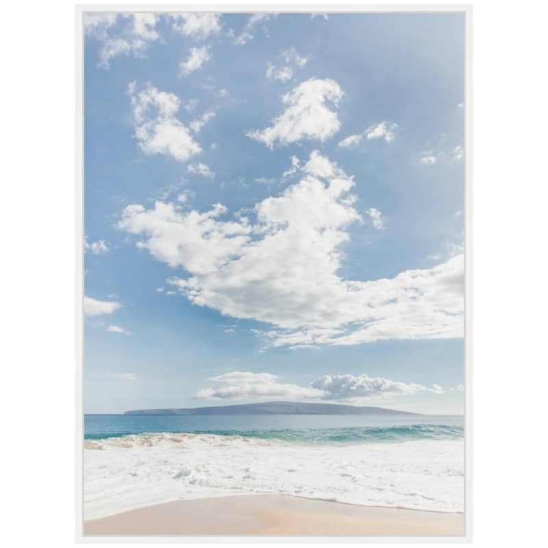 Kate and Laurel Sylvie Beach Framed Canvas by Alicia Abla