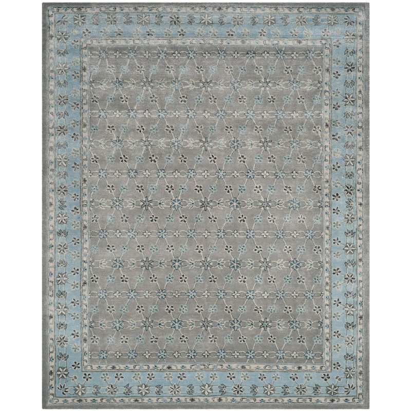 SAFAVIEH Handmade Bella Cevriye Modern Floral Wool Rug