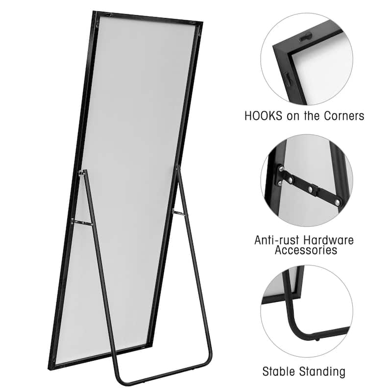 Simple Oversized Thin Aluminum Alloy Modern Full Length Mirror