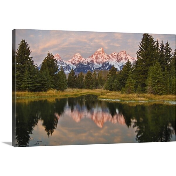 "Sunrise over Grand Tetons" Canvas Wall Art