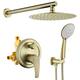 Clihome 5-Spray Patterns 10 in. Wall Mount Dual Shower Heads
