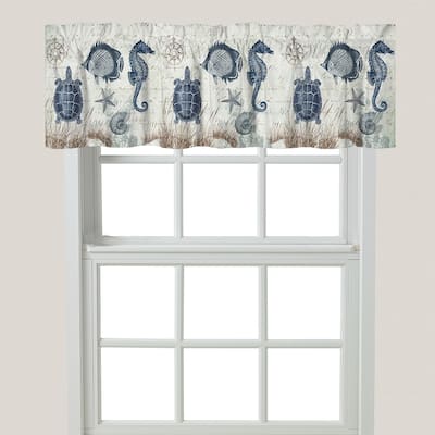 Seaside Postcard Window Valance - 60" x 18"