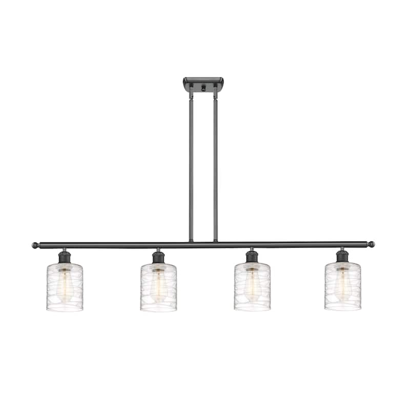 Innovations Lighting Ballston Cobbleskill - 4 Light 48" Island Light - Matte Black