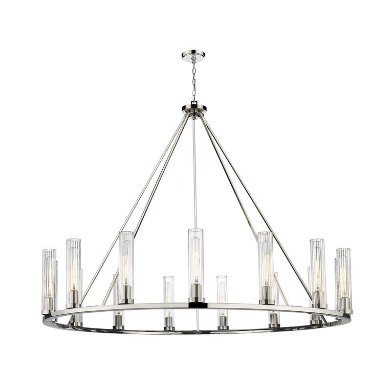 Beau 15 Light Chandelier - Polished Nickel