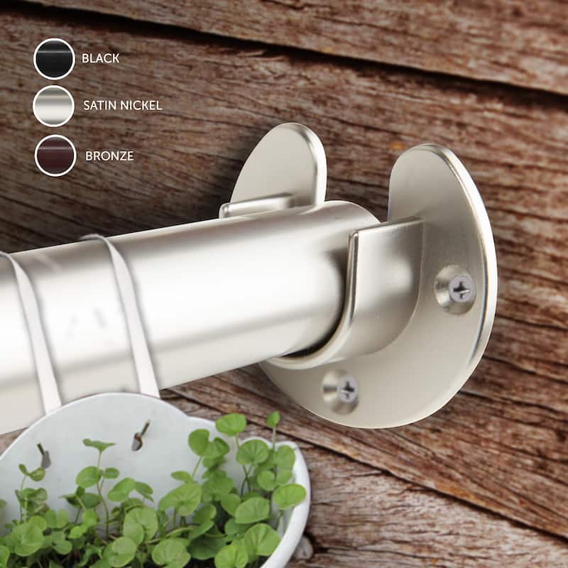 InStyleDesign Heavy Duty Wall Mount 1" Closet Pole Rod Socket