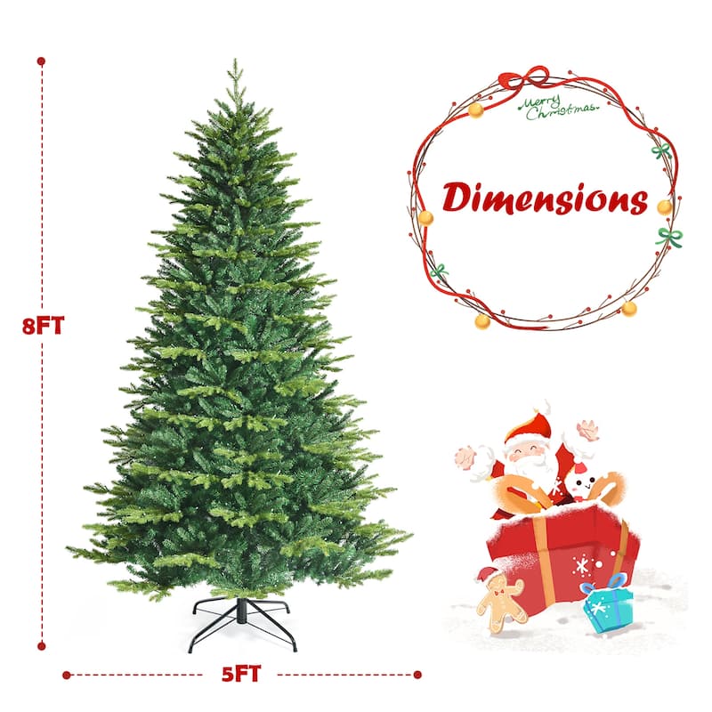 Gymax 6/7/8 FT Pre-lit Artificial Christmas Tree w/ APP Control & 15