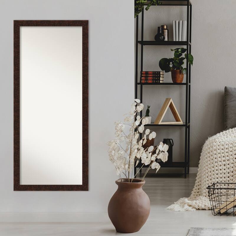Non-Beveled Wood Full Length Floor Leaner Mirror - William Frame