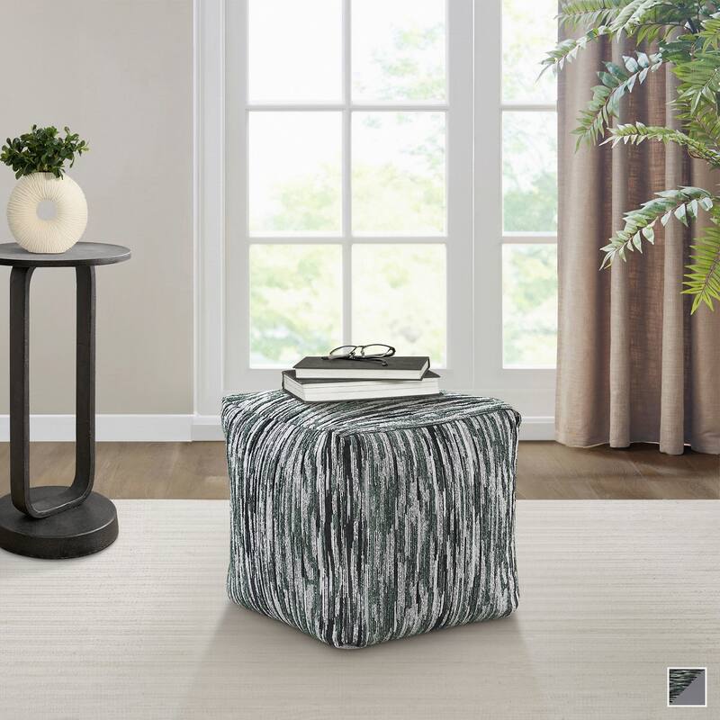 Ossela Fabric Square Pouf