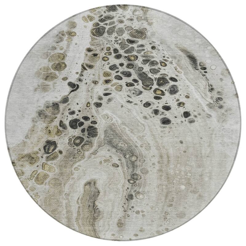 HomeRoots Abstract Transitional Rectangle Outdoor Rug