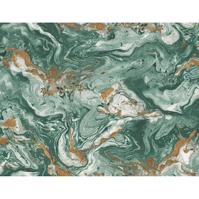 Seabrook Designs Preston Faux Marble Unpasted Wallpaper