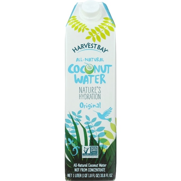 Harvest Bay Coconut Water - All Natural - 33.8 oz - case of 12