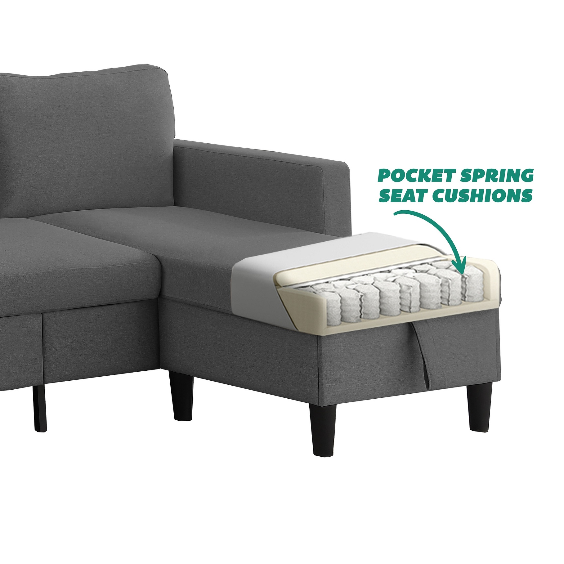 Marcus reversible storage corner shop chaise sofa bed