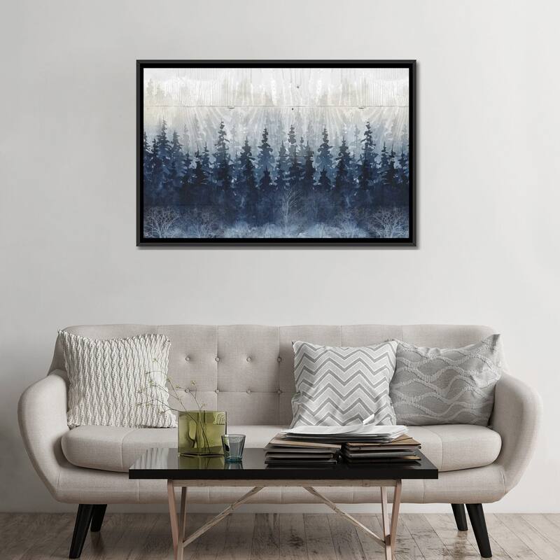 iCanvas "Misty Indigo Forest" by Carol Robinson Framed Canvas Print