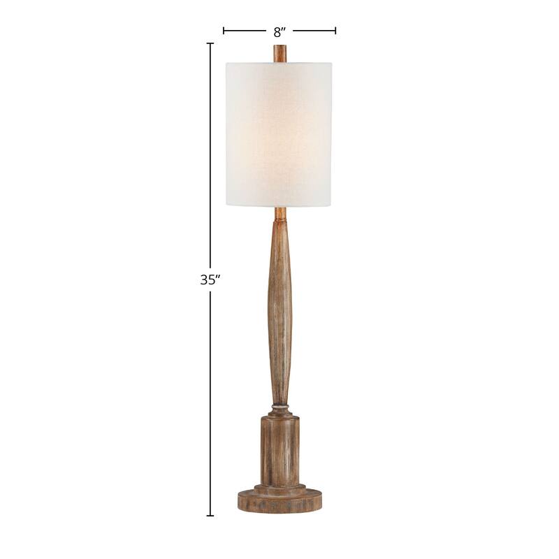 Crawford 35" Buffet Lamp with Linen Shade, Natural (Set of 2)