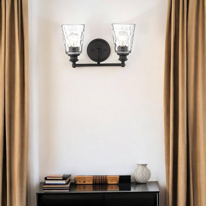 Modern Transitional Hardwired Wall Light with Reversible Mount and Clear Glass Shade LED Compatible