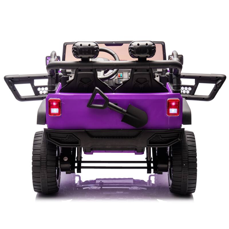 24V Electric Ride-On Truck for Kids, Two-Seater, Parental Remote Control, MP3, Bluetooth, Ages 3+