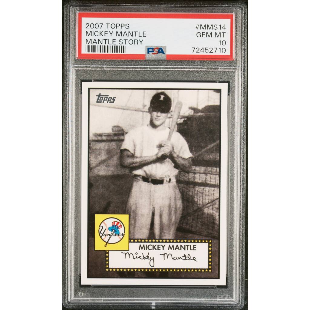 Mickey Mantle 2007 Topps Story Baseball Card #MMS14 Graded PSA 10 - 8'6" x 11'6"