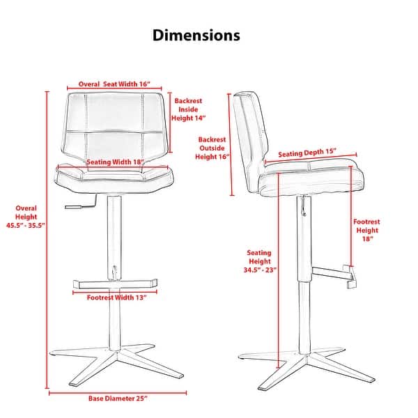 MIX Brushed Stainless Steel Adjustable Height Swivel Bar Stool Bed