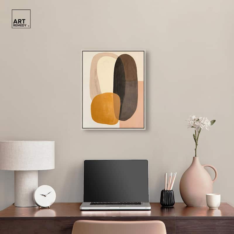 Burnt Ochre Orbit Canvas by Art Remedy