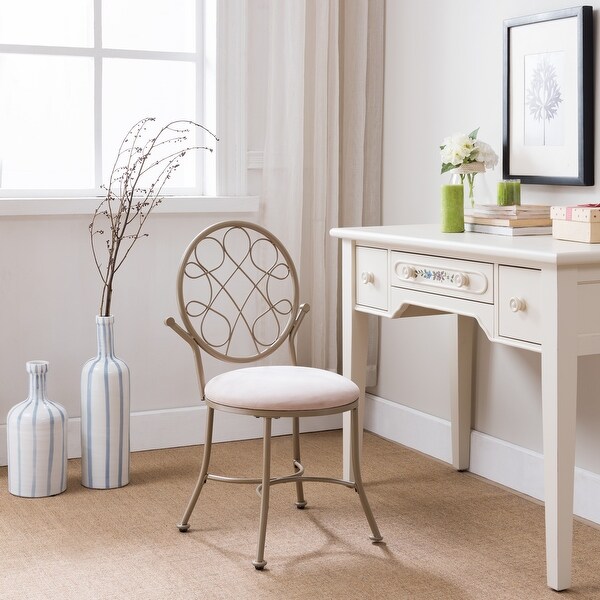 champagne vanity chair