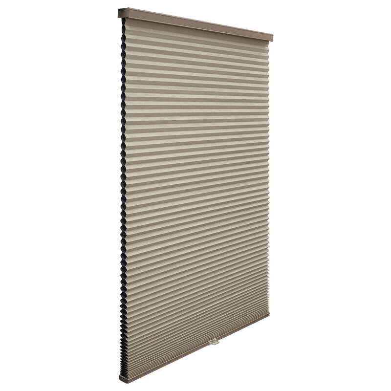 BlindsAvenue Custom 3/4" Pleat, Cordless Cellular Shades, Color Sand, Blackout Fabric