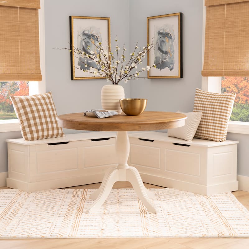 Josie Two Tone Backless Corner Nook Set