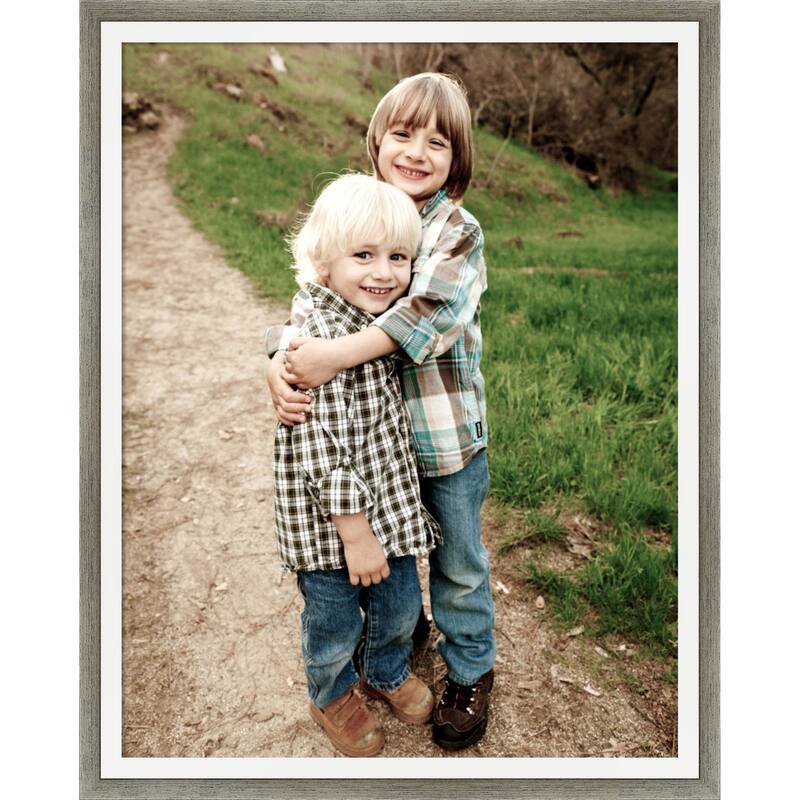 Lucie Black Framed Picture Frame, Photo Frame - 11x14 - Lucie Silver White