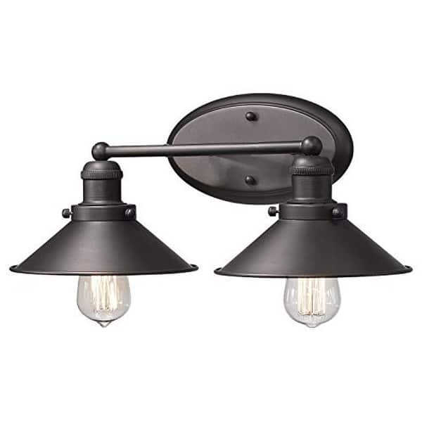 Set of 2 Industrial Wall Sconce Vintage Black Metal Cage Wall Lamp Light Fixture