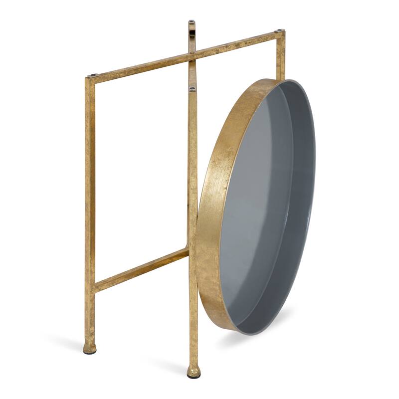Kate and Laurel Celia Round Metal Side Table - 18.25x18.25x22