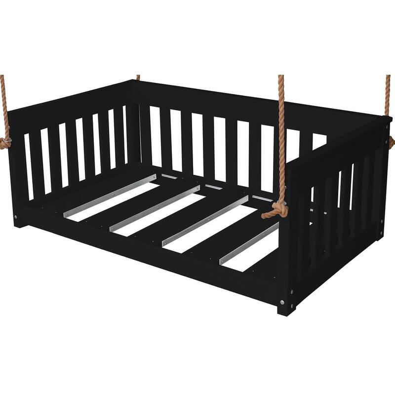 Poly Lumber Deep Seating Mission Swing with Rope - 50" - Black