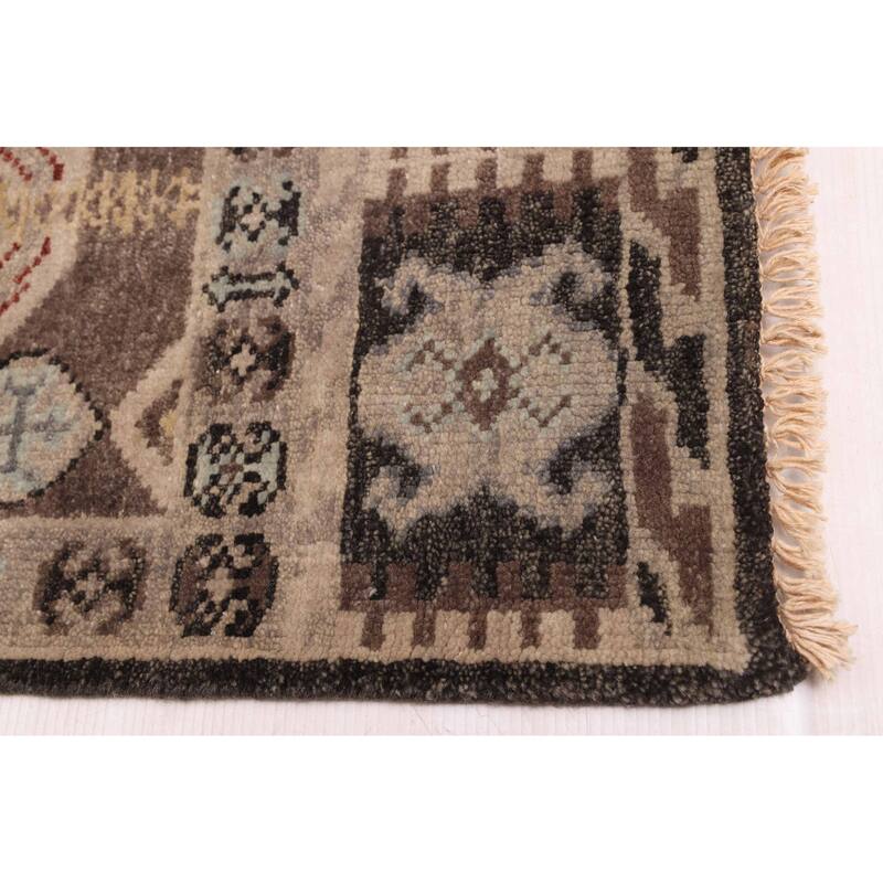 ECARPETGALLERY Hand-knotted Finest Agra Jaipur Grey Wool Rug - 2'5 x 7'10