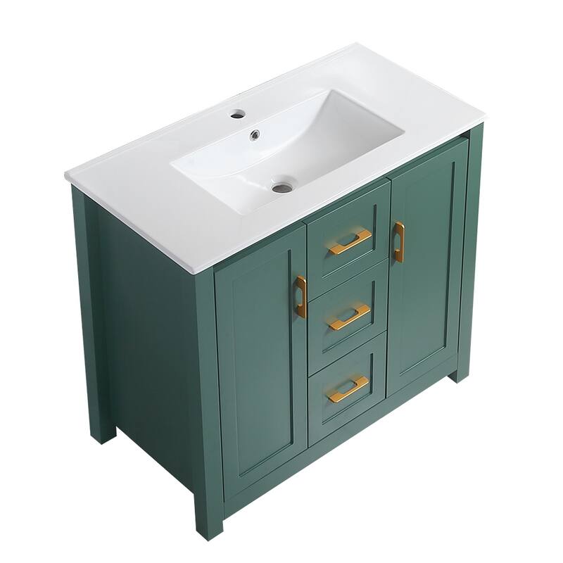 36" Bathroom Vanity with Undermount Single Sink and 2 Doors and 3 Drawers - 36''