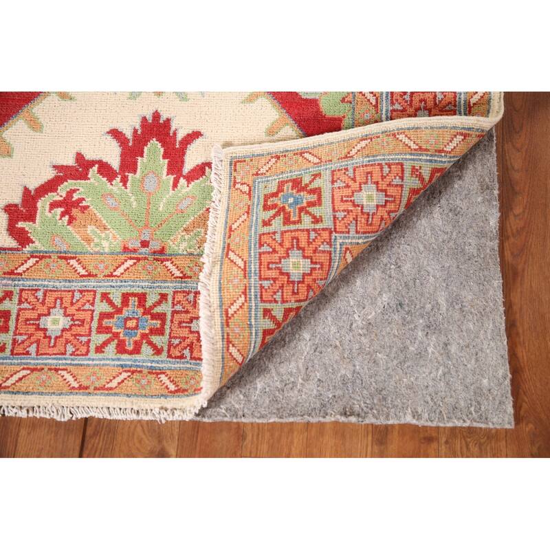 Geometric Kazak Oriental Accent Rug Handmade Wool Carpet - 3'4"x 5'0"