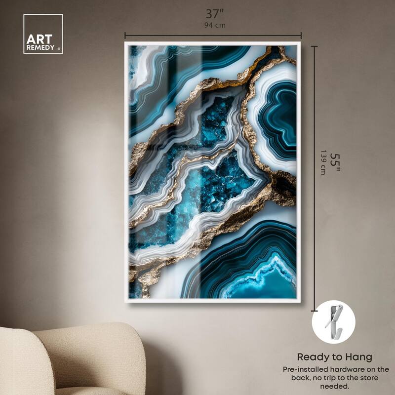 Teal Tides Treasure II Shadowbox by Art Remedy