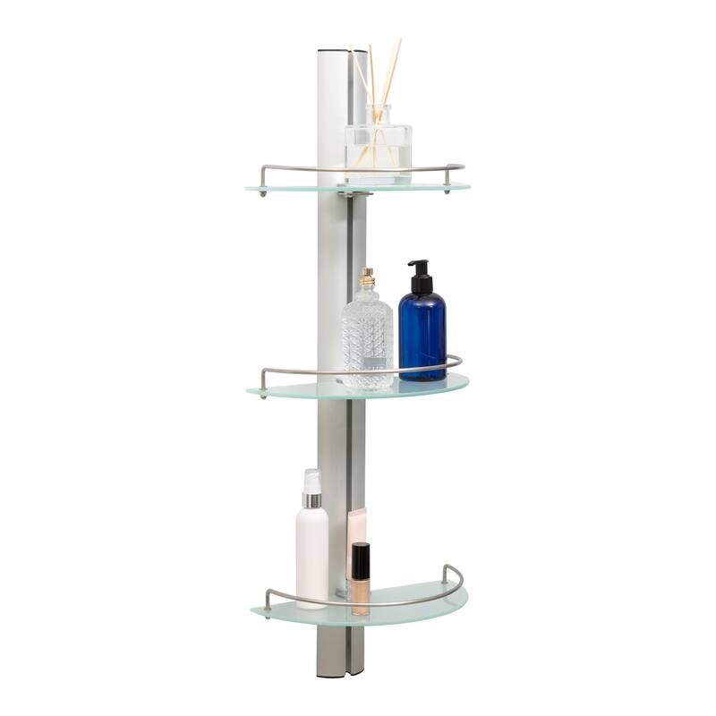 Organize It All 3 Tier Half Moon Glass Shelf - 11.5x6.7x30.5