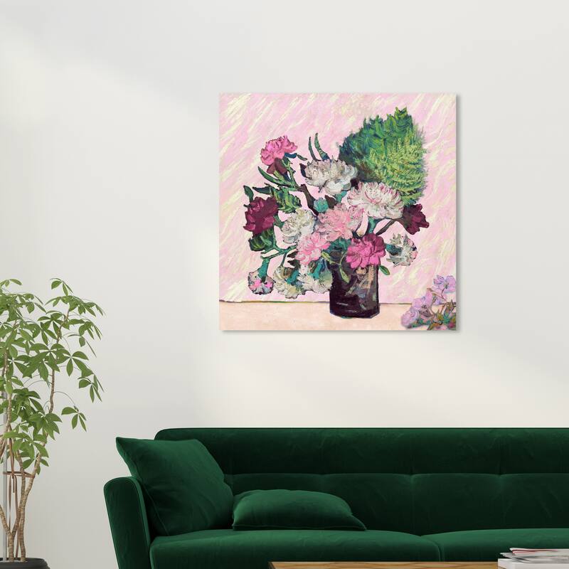 Wynwood Studio Canvas Classic and Figurative The Impressionist s Bouquet Purple and French Country Wall Art Canvas Print - 30 x 30