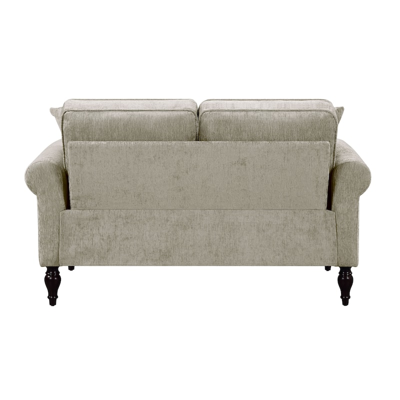 Igny Traditional Chenille Rolled Arms 2-Piece Living Room Set by Furniture of America