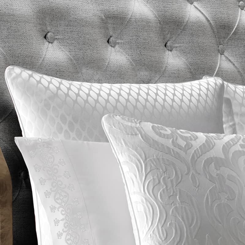 J. Queen New York Astoria White Euro Sham - White - Euro Square