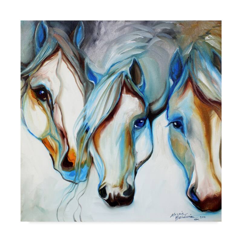 Marcia Baldwin '3 Nobles Equine Abstract' Canvas Art