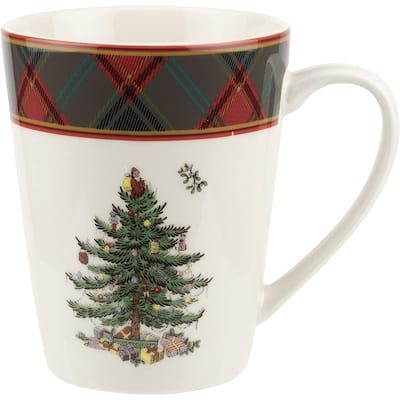 Spode Christmas Tree Collection Tartan Mug 14 Oz