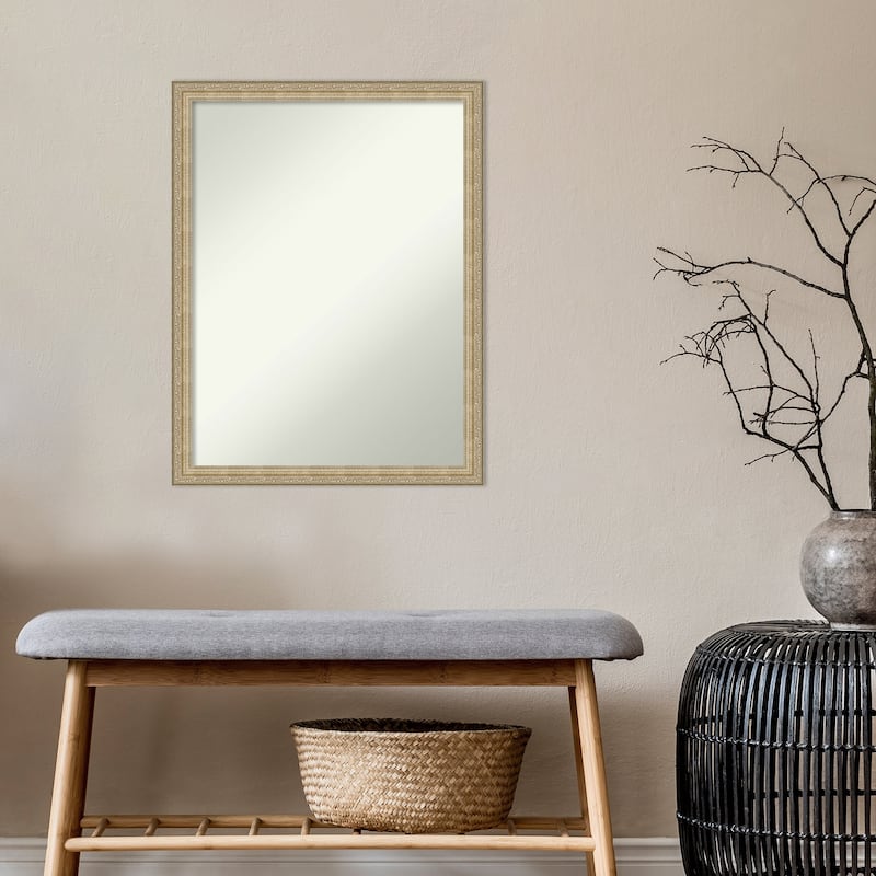 Non-Beveled Bathroom Wall Mirror - Paris Champagne Frame