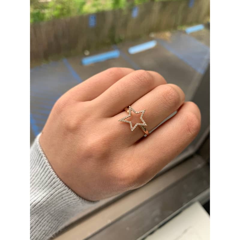 Joelle Collection Diamond Star Ring 14K Gold 1/6 ct. TDW
