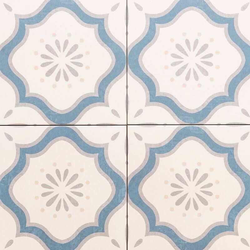 The Tile Life DaVinci 7.9x7.9 Blue Matte Porcelain Floor & Wall Tile