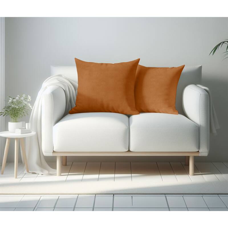 A1HC Pack of 2 Velvet Throw Pillow Insert, Hypoallergenic Down Alternative Fill