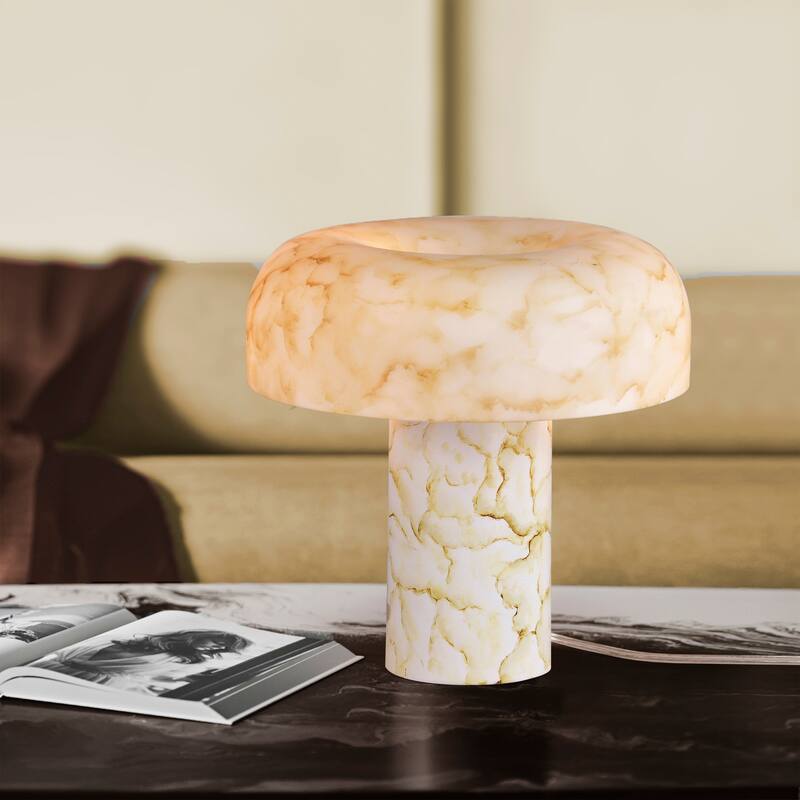 Tambae Glass Marble Finish Table Lamp